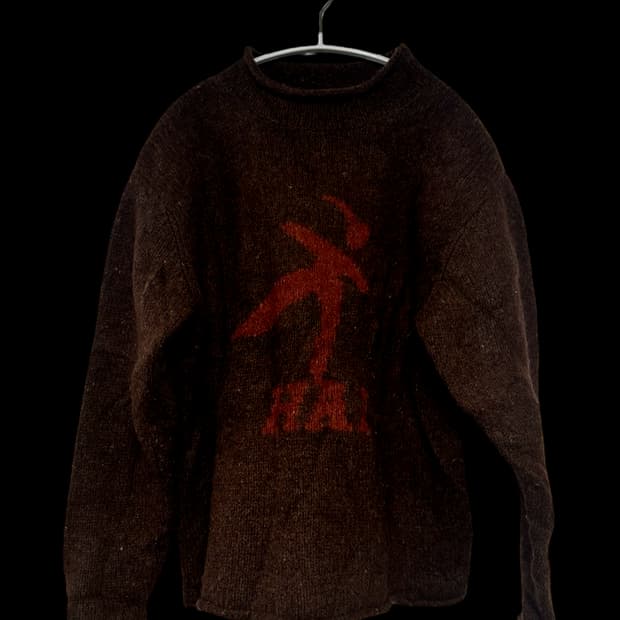 이세이 미야케 80s HAI SPORTING GEAR 빅로고 니트