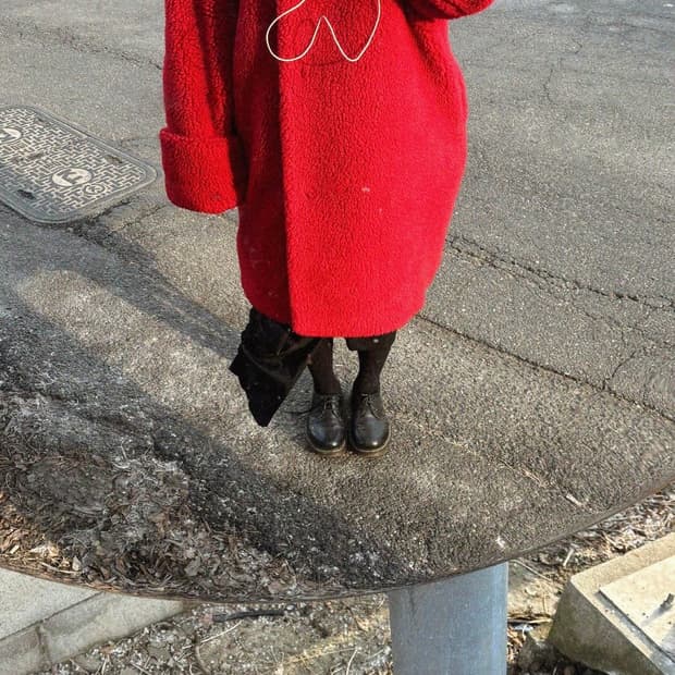 메종 마틴 마르지엘라 AW15 MM6 플리스 더블 코트