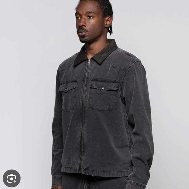 [L]스투시 워시드 캔버스 워크셔츠