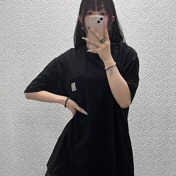 칼하트 빈티지 캐주얼 포켓 박스로고 워크 반팔티 XL C13018