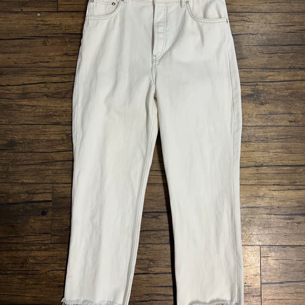 ZARA 크림진 와이드 데님 팬츠 EUR44  32사이즈