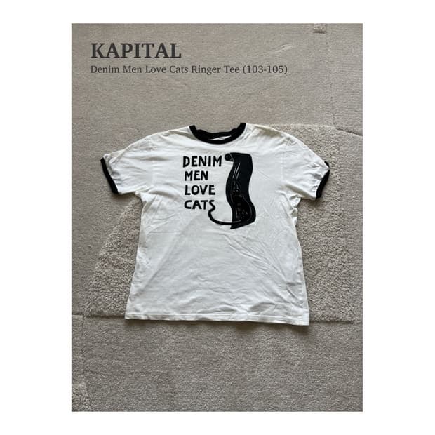 캐피탈 Denim Men Love Cats 링거티 (103-105)