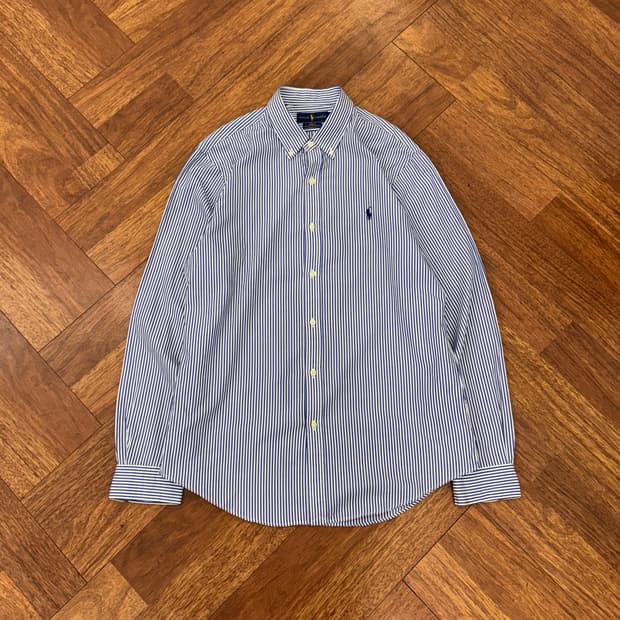 L  폴로 랄프로렌 슬림핏 스트라이프 남방 셔츠 
