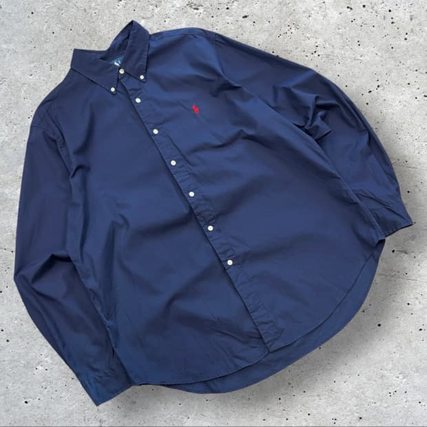 [XL] 폴로 랄프로렌 클래식핏 코튼 네이비 셔츠 C664