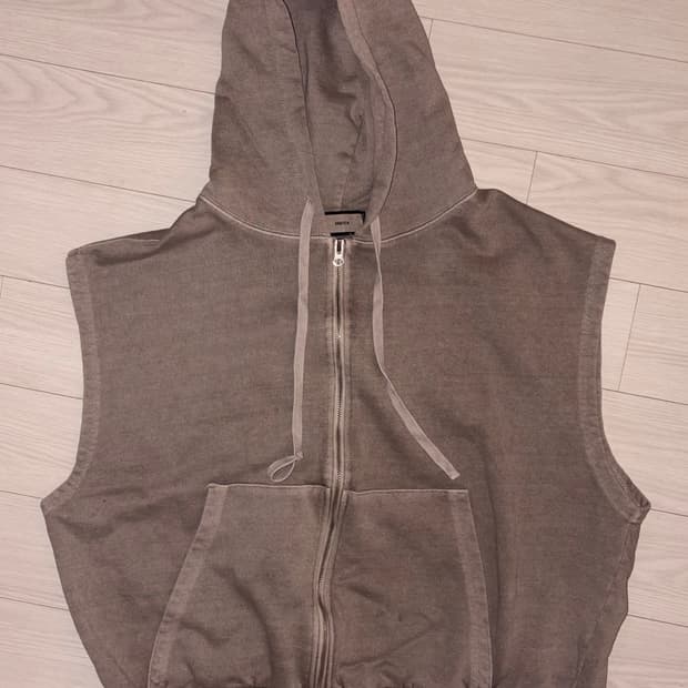 후디드 조끼 집업