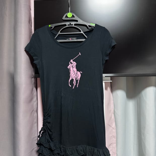 폴로랄프로렌 핑크 프릴 원피스