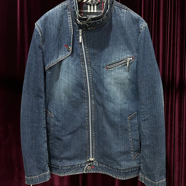 BURBERRY BLACK LABEL DENIM RIDER JACKET