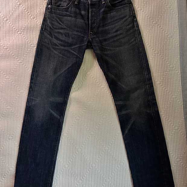RRL 슬림 스트레이트 셀비지 데님 30x32