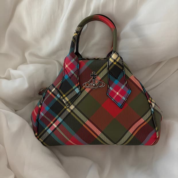 비비안웨스트우드 타탄체크토트백