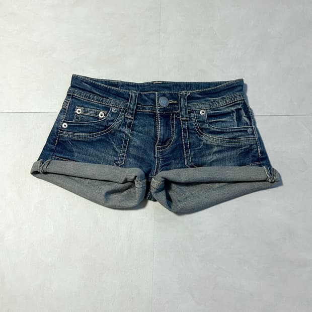 y2k low denim shorts