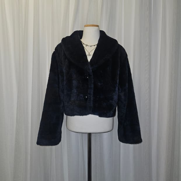 빈티지 다크 네이비 공겜여주 히메 퍼자켓