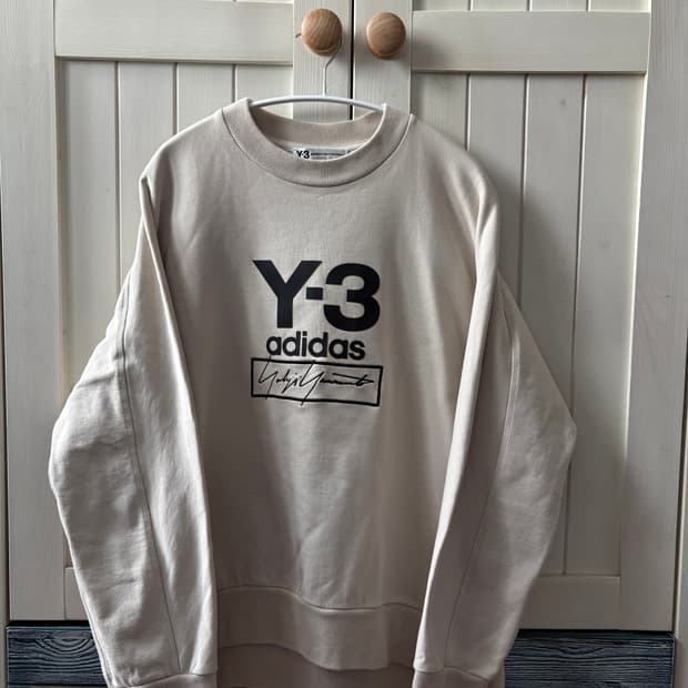 Y3 로고 크루넥 스웻 맨투맨 M사이즈