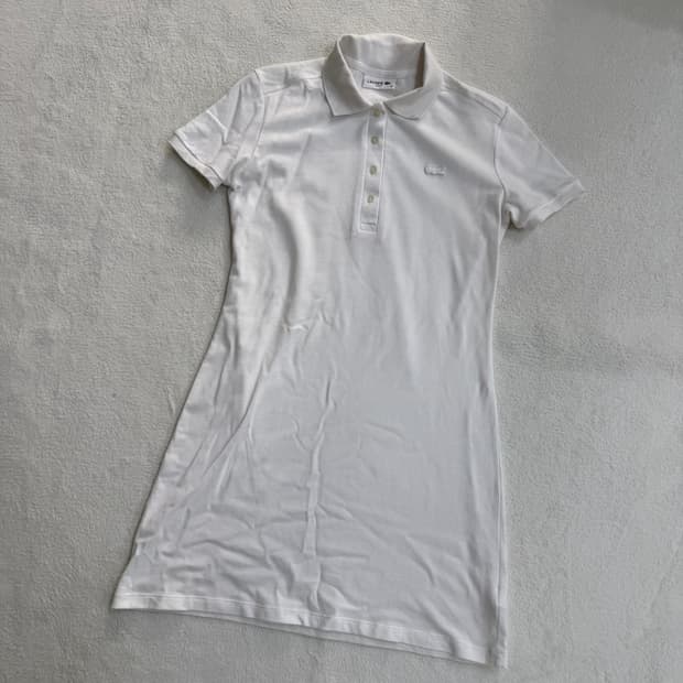 38 라코스테 슬림핏 여성 반팔 원피스 0403T