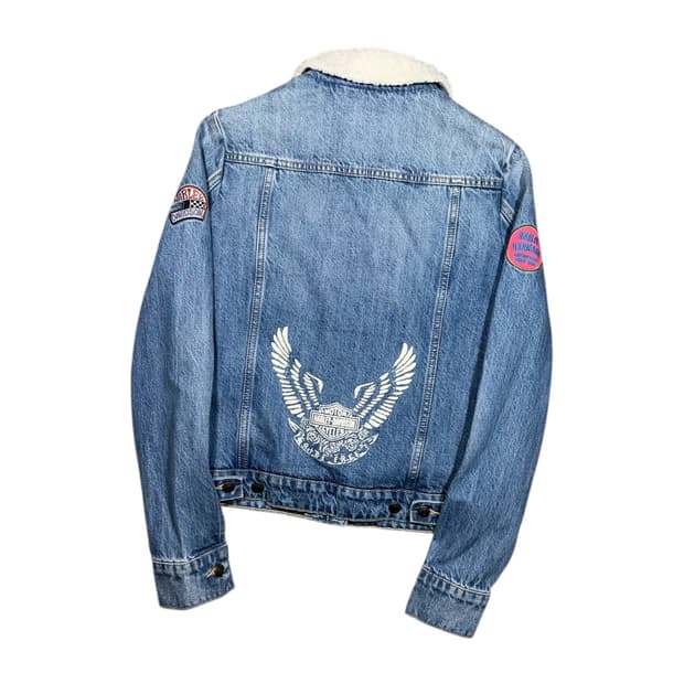 Harley Davidson 할리데이비슨 쉐르파 데님자켓