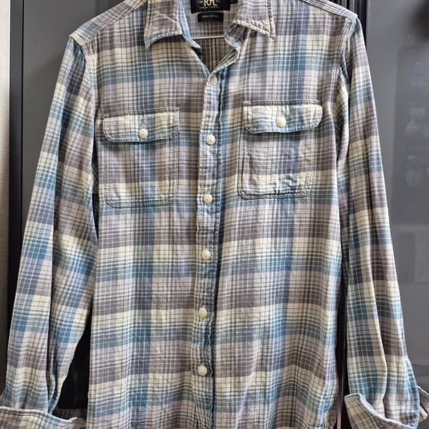 Rrl 더블알엘 인디고 체크셔츠