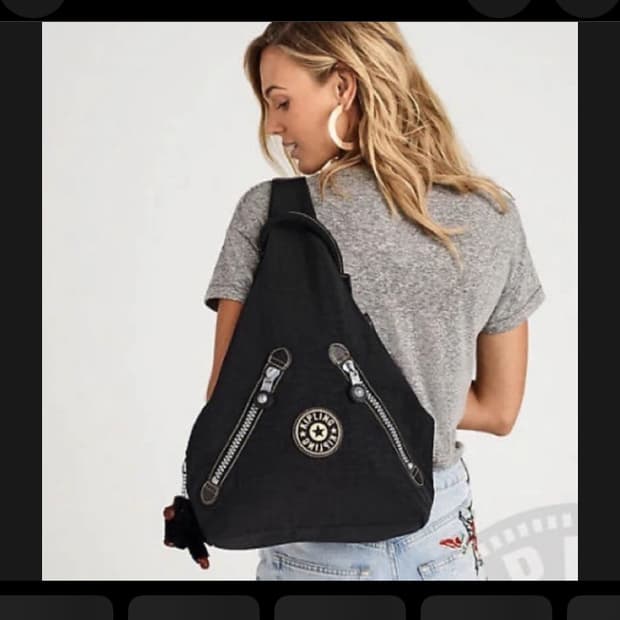 y2k 키플링 슬링백 블랙 