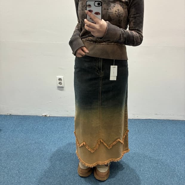 빈티지 데님 롱치마