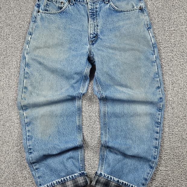 칼하트 헤비 플란넬 데님 워크 팬츠 ( 34 X 30 )/ 10376