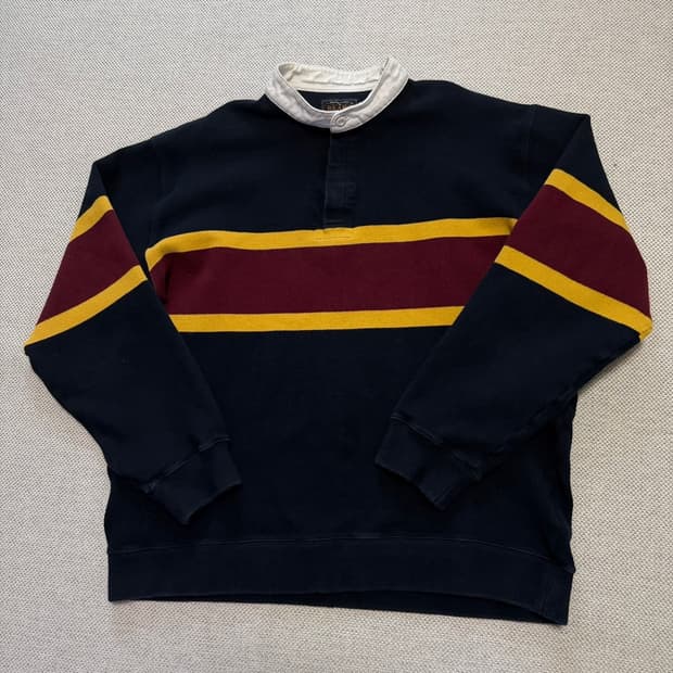 빔즈 럭비 스트라이프 셔츠 맨투맨