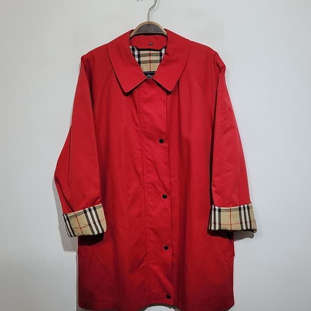 (XL) 버버리 트렌치코트 빨강 집업 안감 노바체크 영국판 