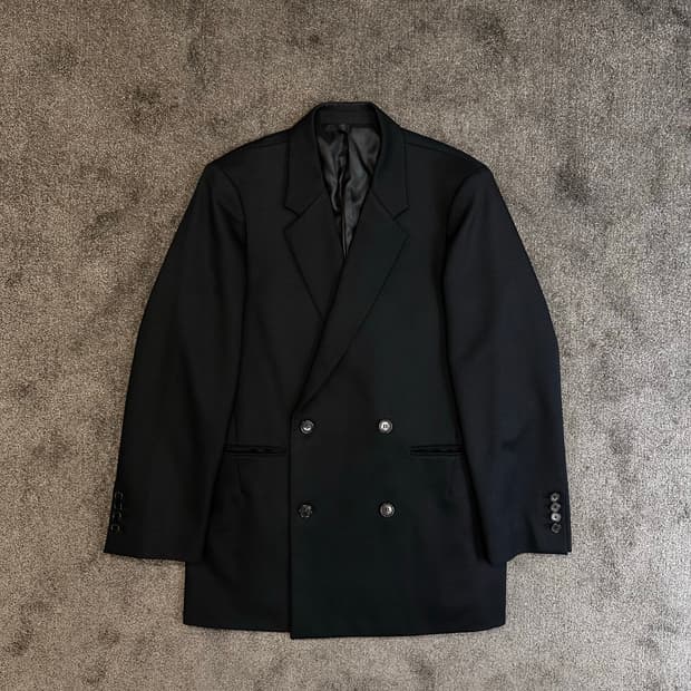 솔리드 옴므 블랙 더블 브레스트 블레이저 46 [L]