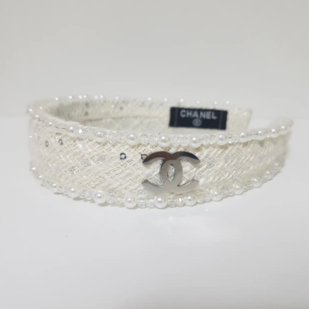 샤넬 머리띠 머리끈 세트 새상품