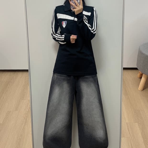 아디다스 수원삼성 블루윙즈 폴로 카라 긴팔 티셔츠