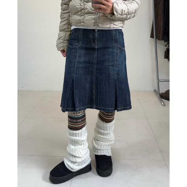 빈티지 미디 스커트
