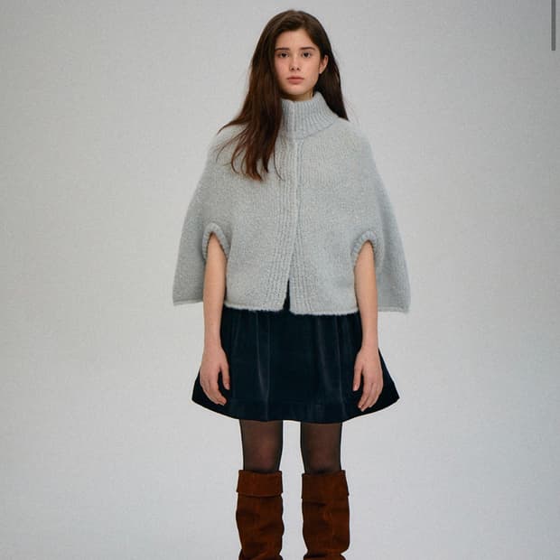 파르벵 산타 울 케이프 (아이스블루)