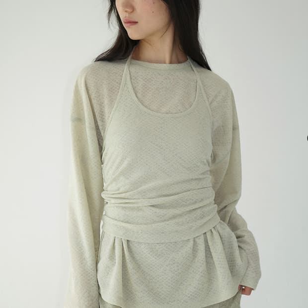 새상품 hwi 휘 하우스 레이스 탑 세트