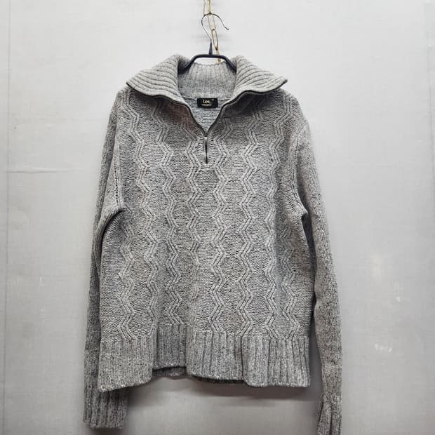 Lee 하프넥 반집업 울혼방 니트 95(L)