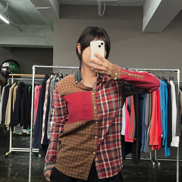 BEANPOLE × YUFLAT 패치워크 셔츠