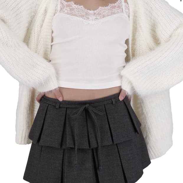 Kleesier Sugarplum hairy 클리시어 화이트 가디건