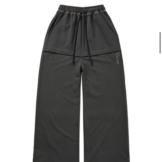 다이닛 레이어드 스웨트 트레이닝 팬츠 차콜 새상품