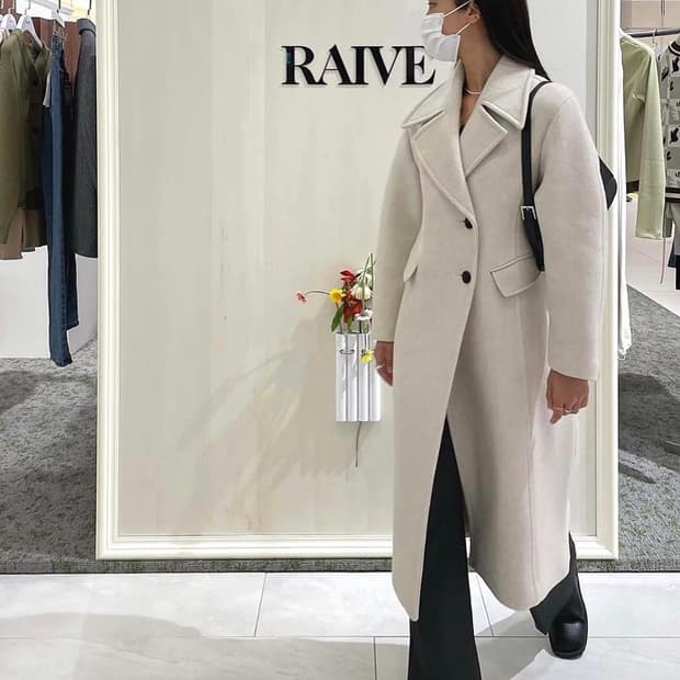 (구매가38만원) 레이브 아월 글레스 울코트 / 레이브 코트