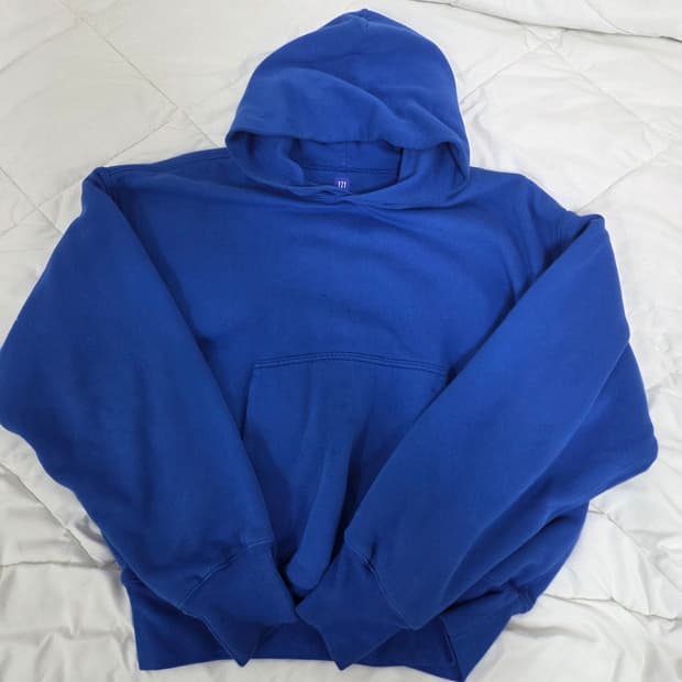이지 갭 후드 블루