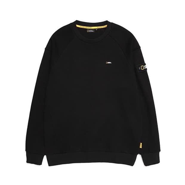 S 내셔널지오그래픽 공용 세미 오버핏 와펜 맨투맨