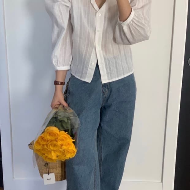 위드아웃썸머 마르니 블라우스 1회착 위드아웃썸머 블라우스