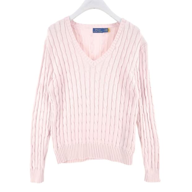 [여L]폴로랄프로렌 코튼 브이넥 니트[Y63-003]/레이디블루