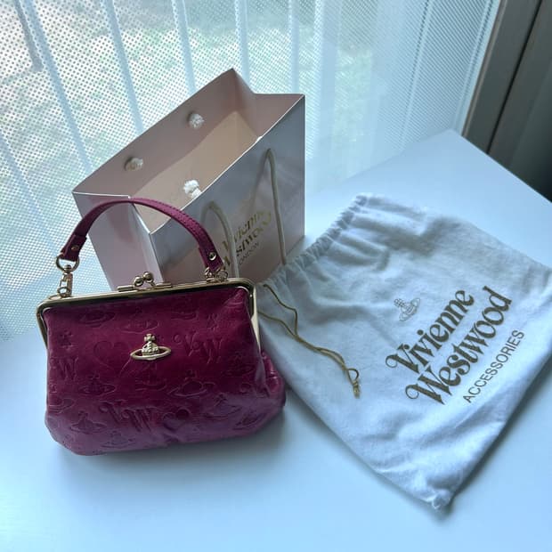 🌸봄특가!!))비비안웨스트우드 핑크 토트 숄더백 + 더스트백 + 쇼핑백