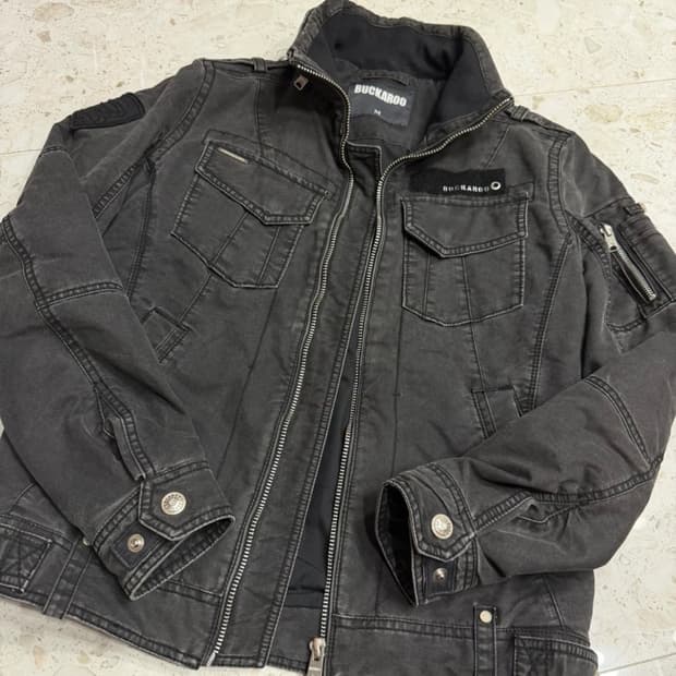 버커루(BUCKAROO) 블랙 워싱 자켓