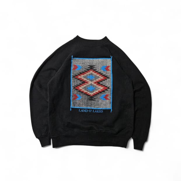 80s 헤인즈 나바호 네이티브 아메리칸 스웻셔츠 맨투맨 L