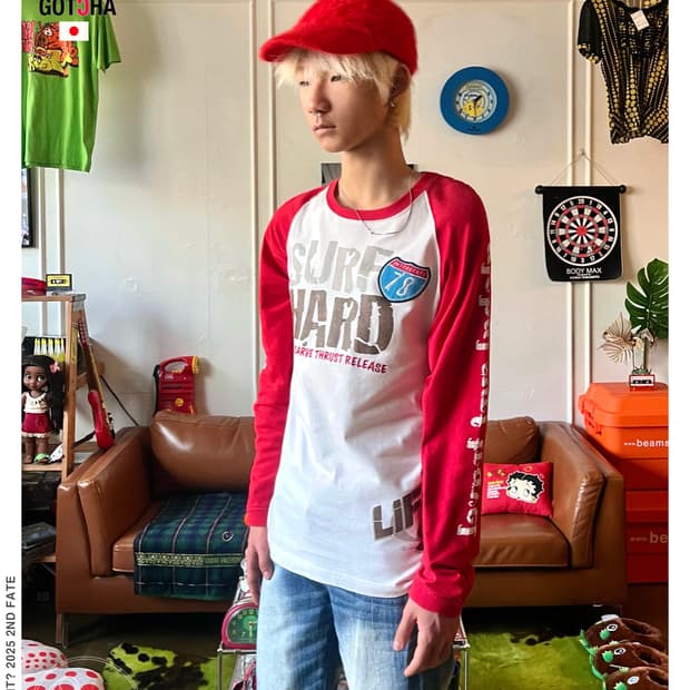 90-00s GOTCHA Japan Raglan Long-Sleeve