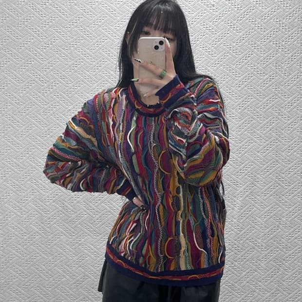 림노스 보헤미안 에스닉 멀티컬러 인디언 울니트 M C08851