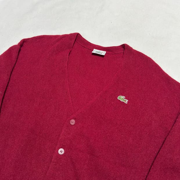 2XL 라코스테 빈티지 울 가디건