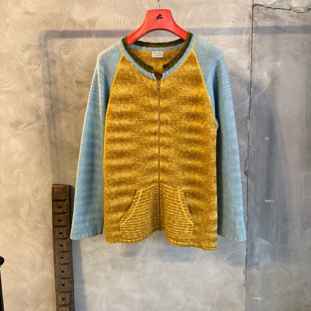 미쏘니 짚업 니트 가디건 66~77