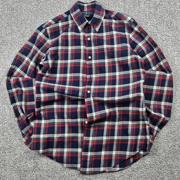 폴로랄프로렌 포니 체크 패턴 코튼 셔츠 ( S ) / 10013