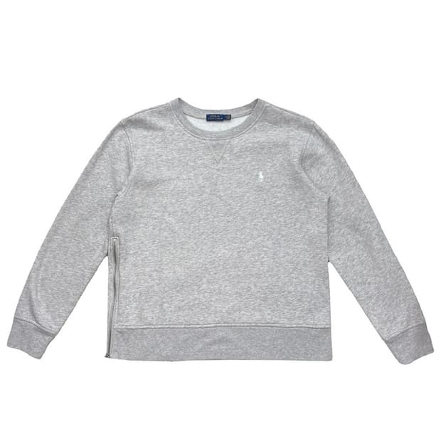POLO BY RALPH LAUREN 사이드 집업 맨투맨 그레이 M