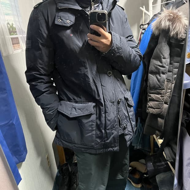 타미힐퍼거 두꺼운 패딩 파카 105-110 xxl