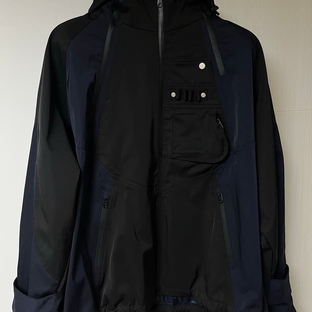 언더마이카 카메 멀티 지퍼 터틀 쉘 파카 에프터 미드나잇